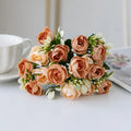 Silk Rose Artificial Flowers – Wedding & Home Décor Bouquet Artificial Silk Flowers Babs Champagne 1pc