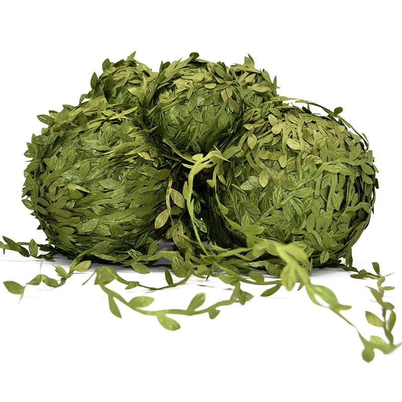 10M Silk Artificial Green Leaf Garland – Wedding & DIY Décor Artificial Leaf Garland Babs