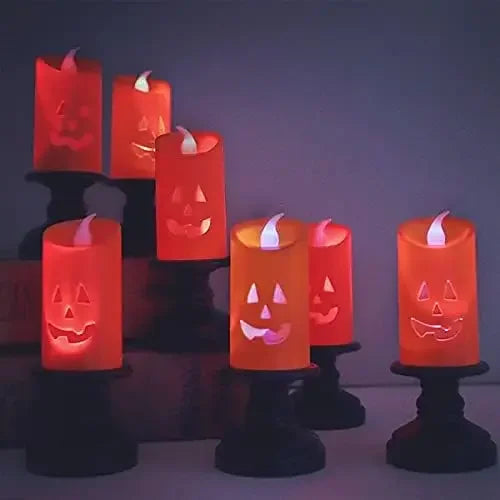 Pumpkin Flameless LED Candle Light – Halloween Party Decor Flameless LED Candle Babs