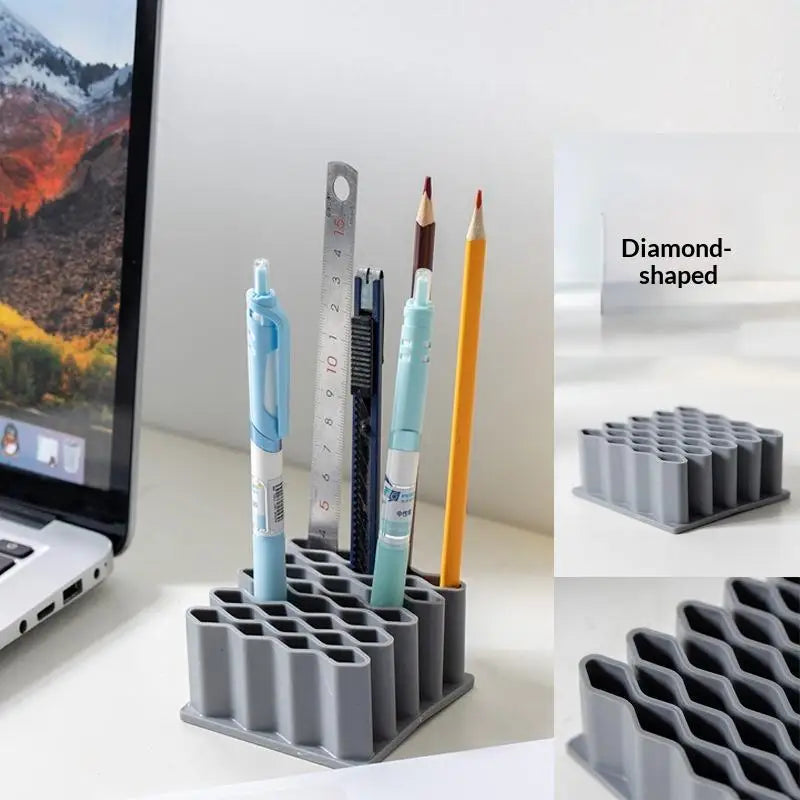 Silicone Wave Pen Holder | Desktop Brush & Pencil Organizer Desktop Pen Organizer Babs