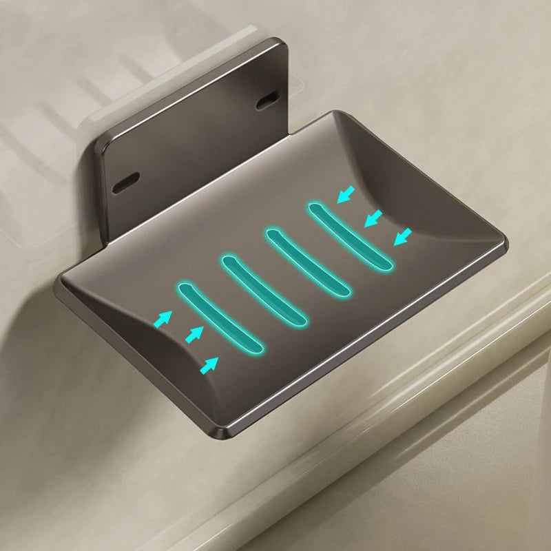 Stainless Steel Wall-Mounted Soap Holder – Mesh Drain Tray Soap Dish Holder Babs