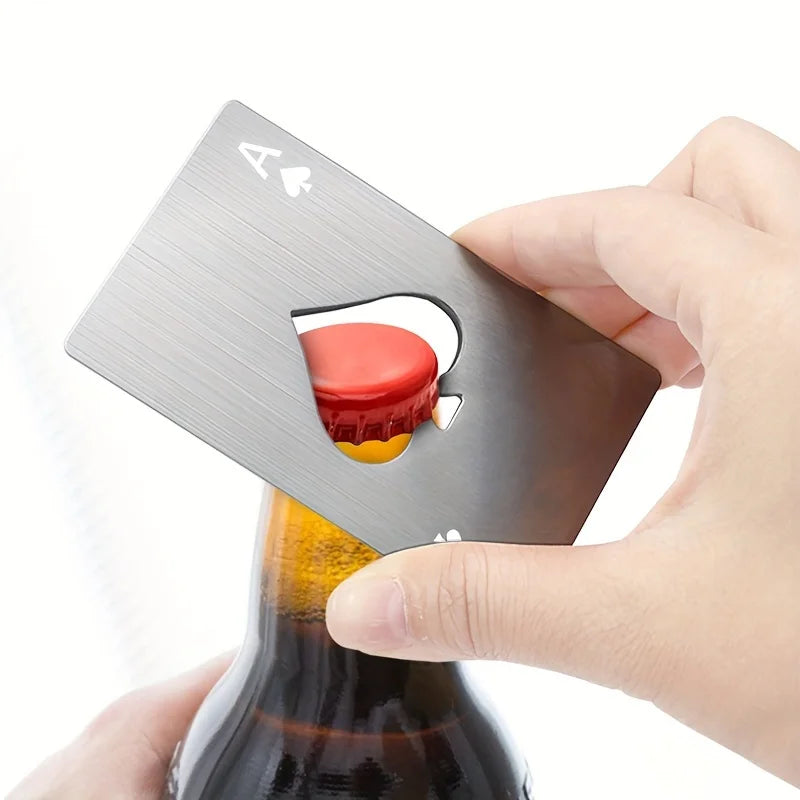 5-Pack Poker Card Stainless Steel Bottle Opener Bar Tool Bottle Opener Set Babs