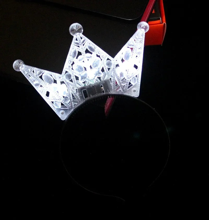 LED Flashing Crown Headband for Party, Halloween & Cosplay LED Party Headband Babs