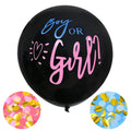 36" Giant Gender Reveal Balloon Set – Blue & Pink Confetti Gender Reveal Balloon Babs Set1 36inch
