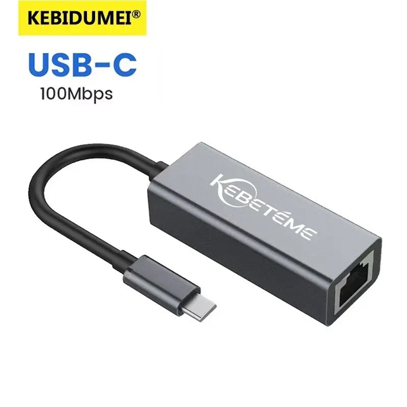 USB 3.0 to RJ45 Gigabit Ethernet Adapter 1000Mbps – KEBIDUMEI USB Ethernet Adapter Babs 100M Type C to RJ45