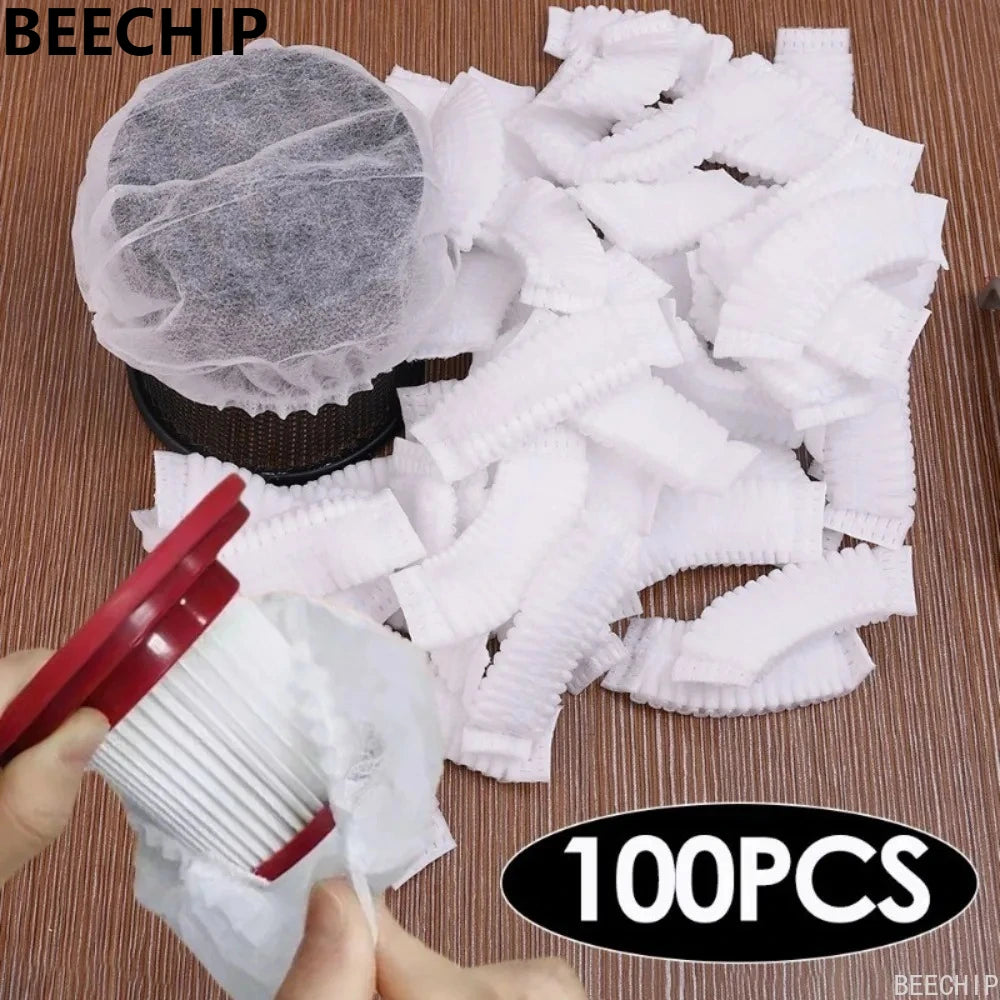 100-Pack Universal Vacuum Filter Covers – Non-Woven Fabric Vacuum Filter Covers Babs