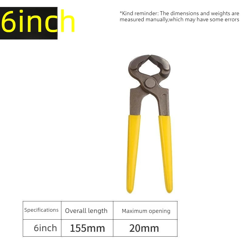 Carbon Steel Nail Puller Pincer – Multipurpose Woodworking Tool Nail Puller Pincer Babs 6 inch