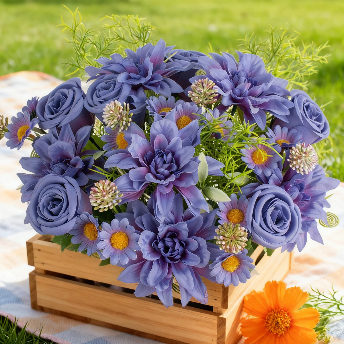 Silk Dahlia Rose Artificial Flowers – Wedding & Home Decor Artificial Silk Flowers Babs