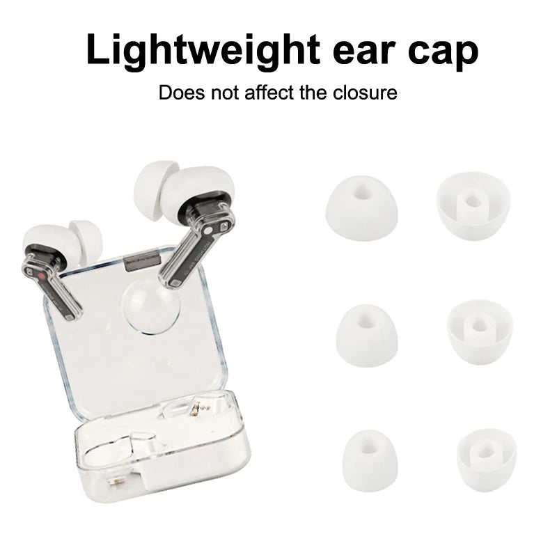 6Pcs Silicone Ear Tips for Nothing Ear (1)(2)(A) TWS Headphones Earphone Ear Tips Babs