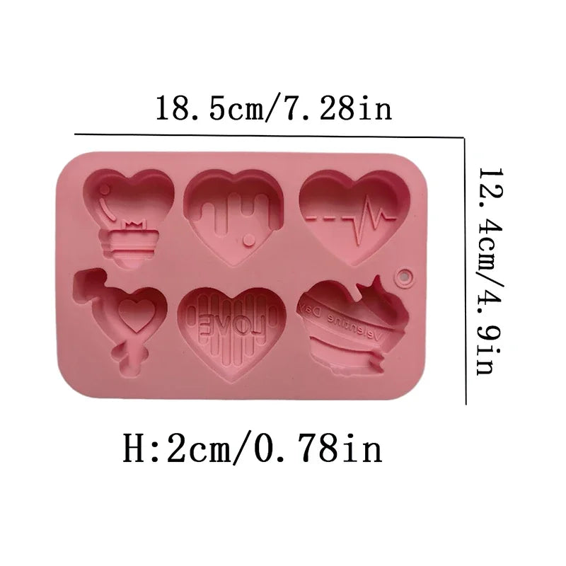 Heart Silicone Mold – Chocolate, Candy, Ice & Fondant Silicone Baking Mold Babs