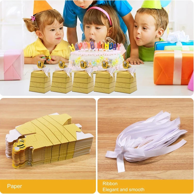 Little Bee Candy Gift Boxes with Ribbon | 10/20 Pcs Party Favors Party Favor Boxes Babs