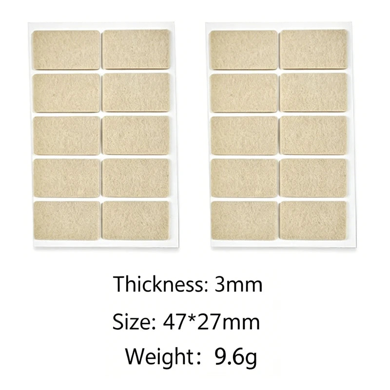 Self-Adhesive Felt Furniture Pads – Floor Scratch Protectors Furniture Floor Pads Babs beige-square-20pcs 3mm