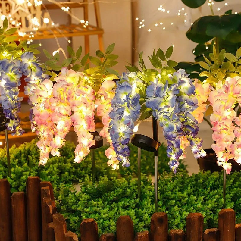 Solar Wisteria Flower Garden Light – Outdoor Waterproof Lawn Lamp Solar Garden Lamp Babs