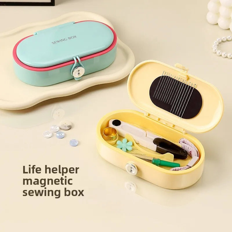 Magnetic Sewing Kit Box Set – 16 Thread Colors & Tools Sewing Kit Set Babs