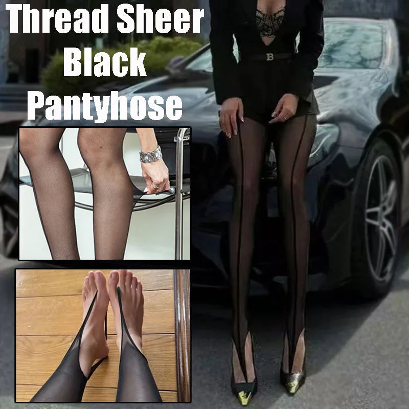 Sheer Anti-Run Black Pantyhose High Elastic Women's Tights Sheer Pantyhose Tights Babs