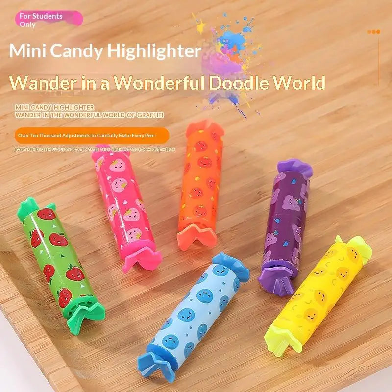 6-Pack Mini Pastel Highlighters – Chisel Tip Marker Pen Set Highlighter Marker Set Babs