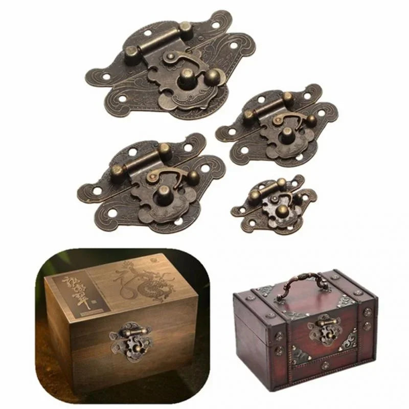 5pcs Antique Bronze Decorative Latch Hasp Lock for Wooden Jewelry Box Decorative Latch Hasp Babs