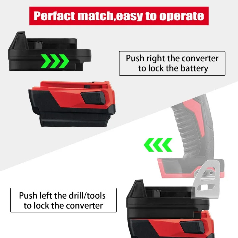 Hilti 22V B22 to Milwaukee M18 18V Battery Adapter HLT22MIL Battery Adapter Babs