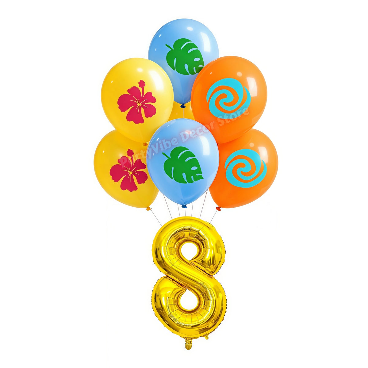 Ocean Theme Birthday Party Kit – Plates, Cups & Balloons Party Tableware Kit Babs 19pcs Balloons 8