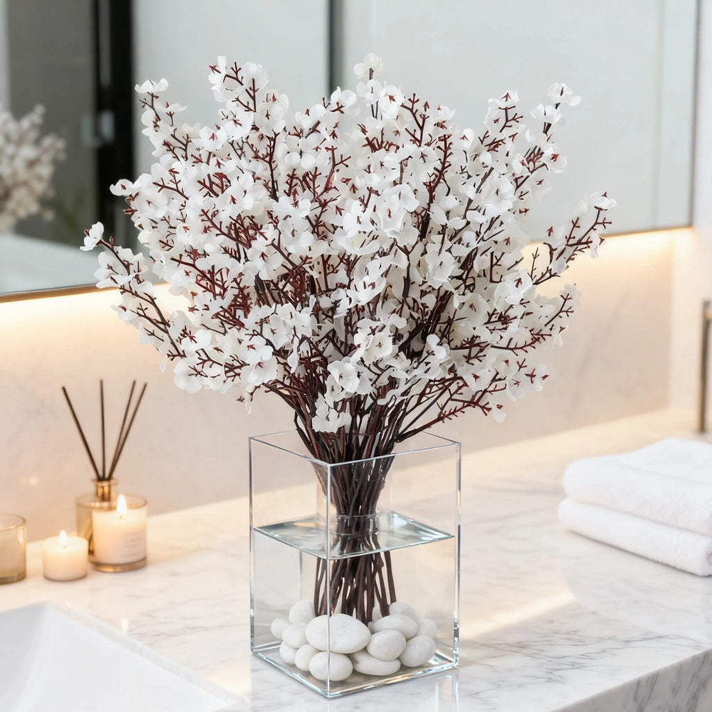 Artificial Silk Gypsophila Flowers – Wedding & Home Décor Artificial Flower Bouquet Babs