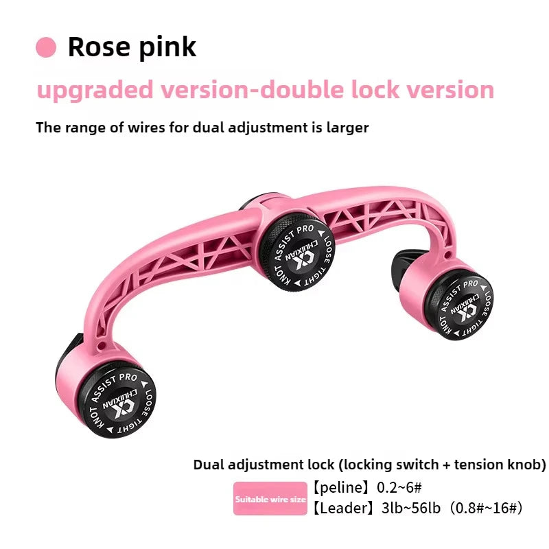 GT Knot Tying Tool for Carbon & PE Fishing Line | Knotter Fishing Knot Tool Babs pink