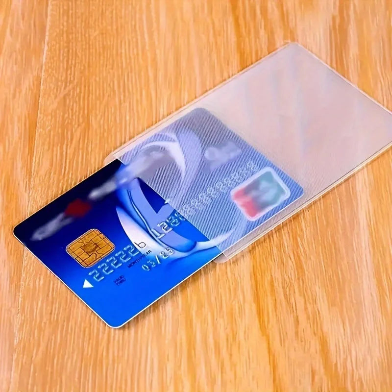 12PCS Waterproof Clear PVC Card Holders – ID & Credit Protector Card Holder Sleeves Babs