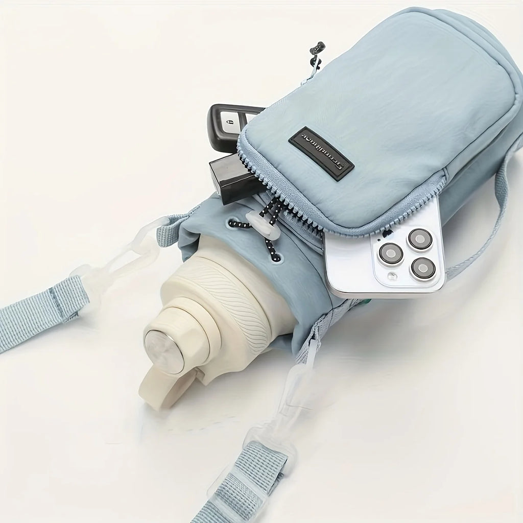 Insulated Water Bottle Crossbody Bag with Adjustable Strap Bottle Carrier Bag Babs