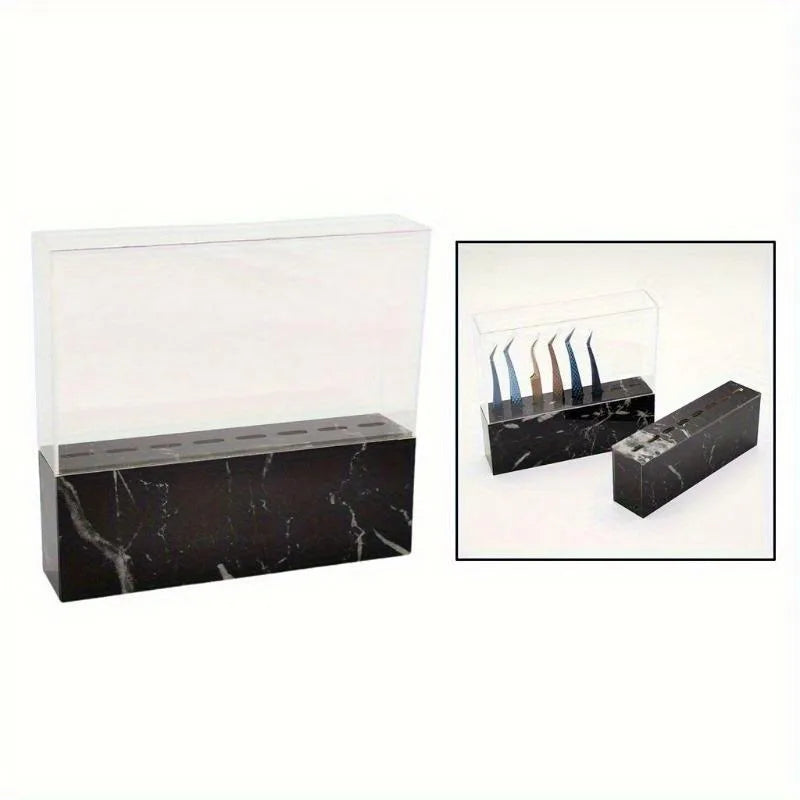 8-Hole Eyelash Tweezer Organizer Stand – Acrylic Storage Rack Beauty Tool Organizer Babs