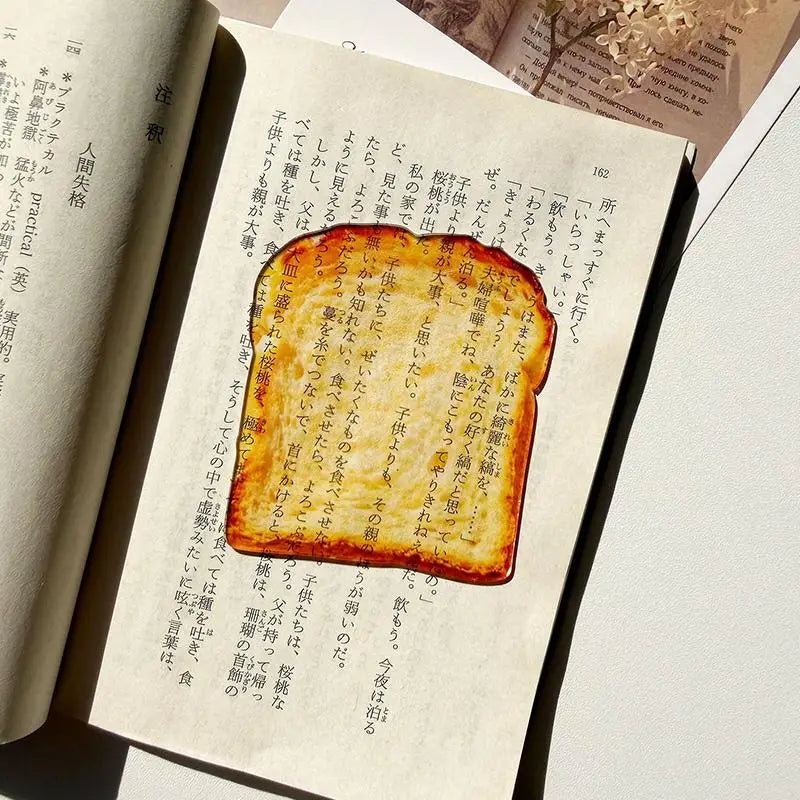 Cute Bread Acrylic Bookmark – Toast & Croissant Gift Acrylic Bookmark Babs
