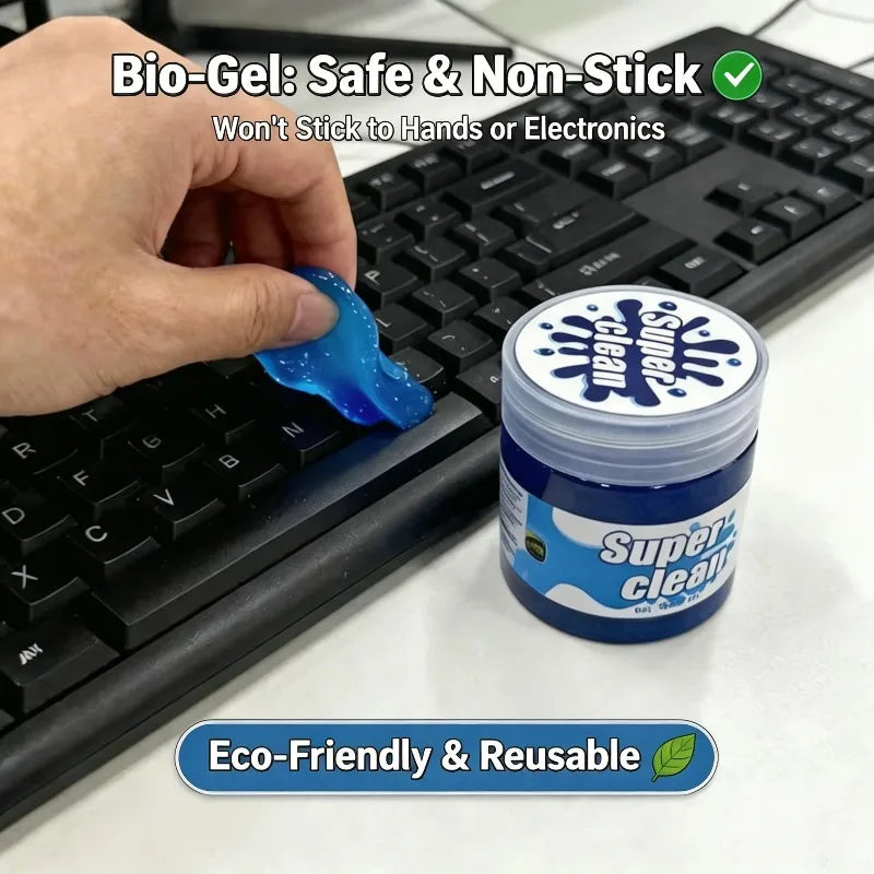 Reusable Blue Cleaning Gel – Keyboard, Car Vents & Tight Gaps Cleaning Gel Babs