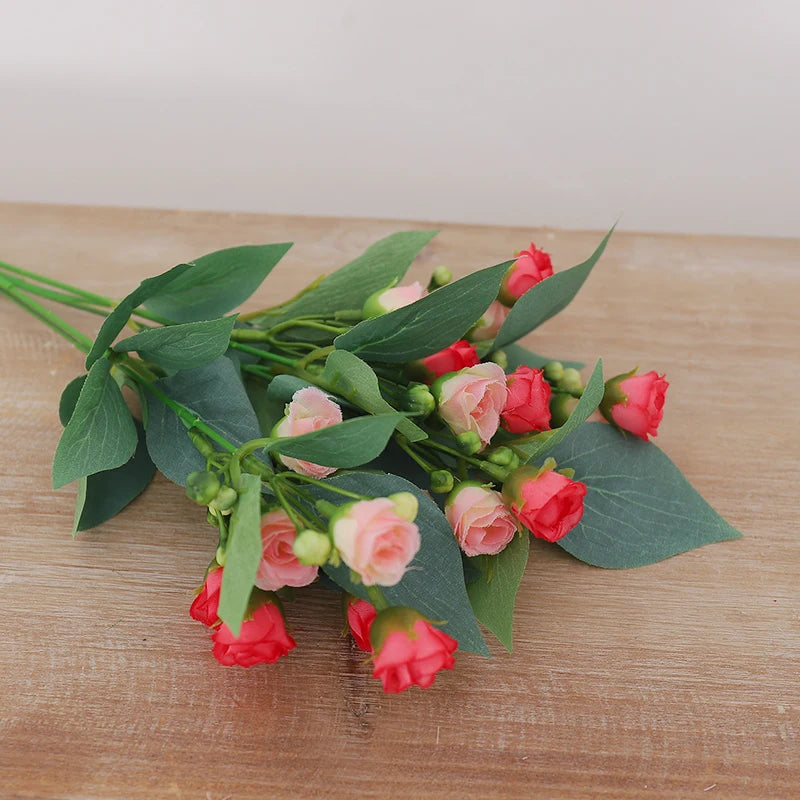 Silk Rose Artificial Flower Bouquet | Wedding & Home Décor Artificial Silk Flowers Babs Pink