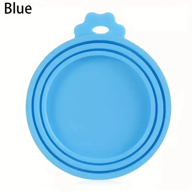 3-in-1 Silicone Pet Can Cover – BPA Free Leakproof Lid for Dogs & Cats Pet Can Cover Babs blue 1pc