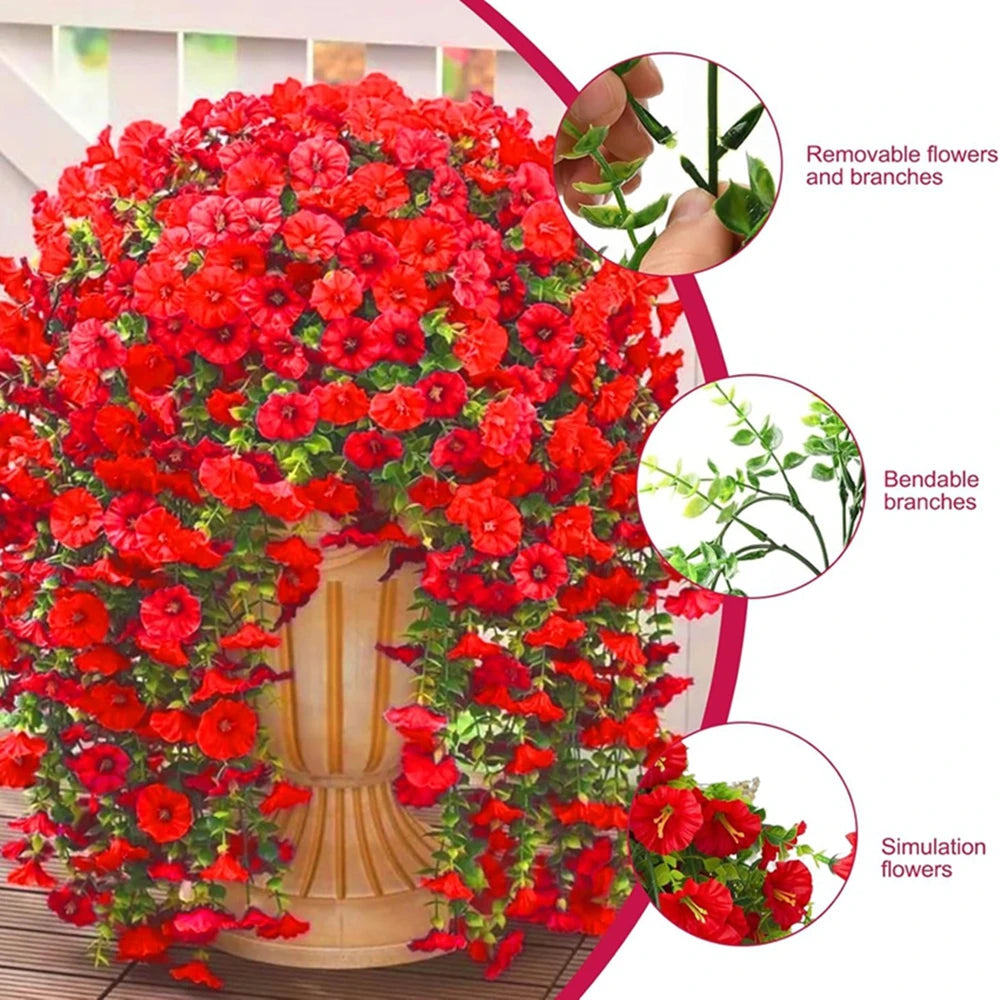Artificial Morning Glory Vine – Wedding & Home Décor, 75cm Artificial Flower Vine Babs