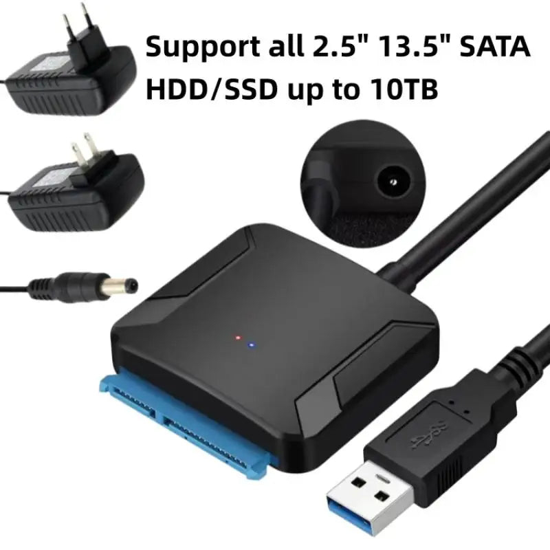 SATA to USB 3.0 Adapter for 2.5/3.5" SSD HDD – UASP Hard Drive Adapter Babs