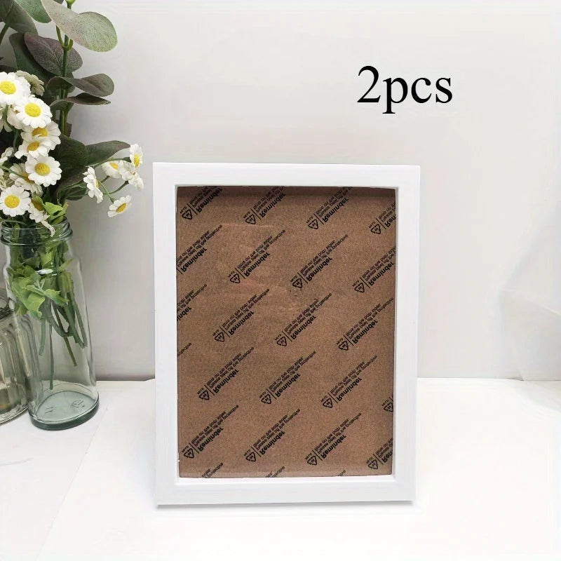 White Photo Frame 15x15 & 15x20cm | Square Display Stand Picture Frame Babs L-2pcs