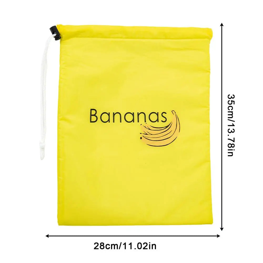 Insulated Drawstring Fruit & Vegetable Fresh-Keeping Bag Produce Storage Bag Babs Yellow 1pcs