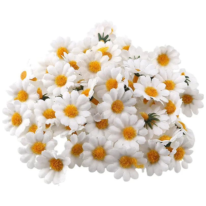 Mini Silk Daisy Artificial Flowers 20/100 Pcs – Wedding Décor Artificial Silk Flowers Babs
