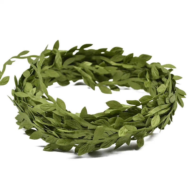 10M Silk Artificial Green Leaf Garland – Wedding & DIY Décor Artificial Leaf Garland Babs