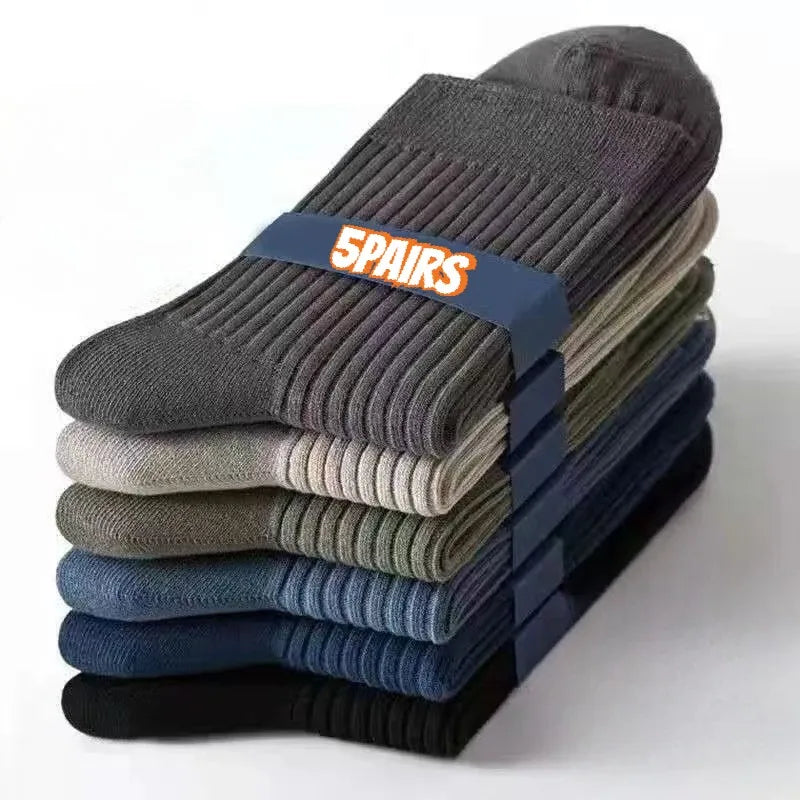 Men's Socks 5-Pair Set – Breathable, Soft, All-Season Men's Socks Babs