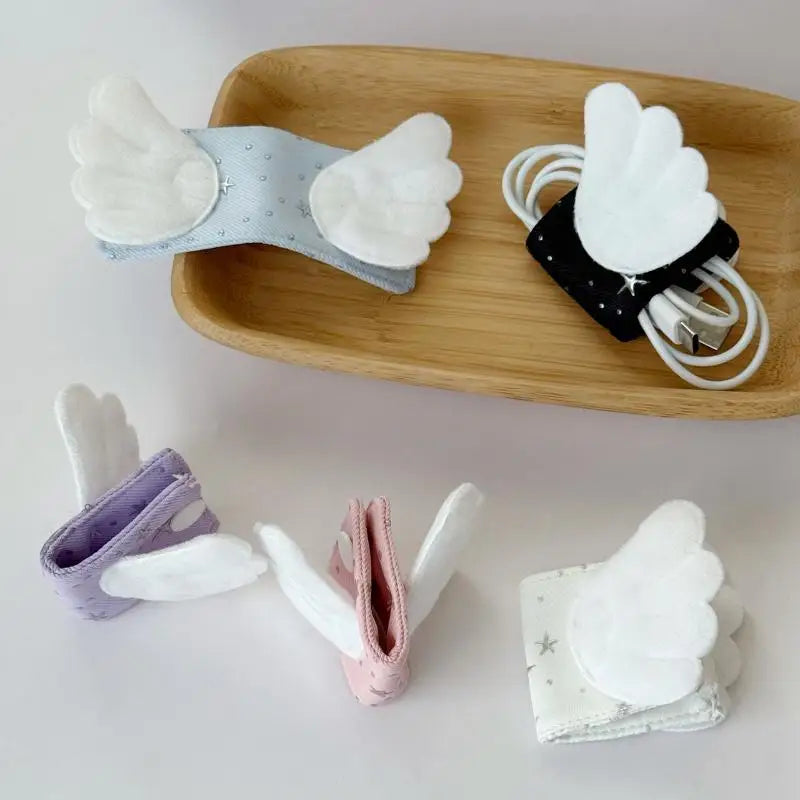 Angel Wing Cable Storage Clip – Star Print Cord Organizer Buckle Cable Storage Clip Babs