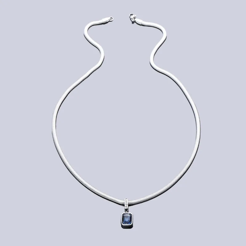 Titanium Steel Snake Bone Chain Pendant Necklace – Unisex Pendant Necklace Babs