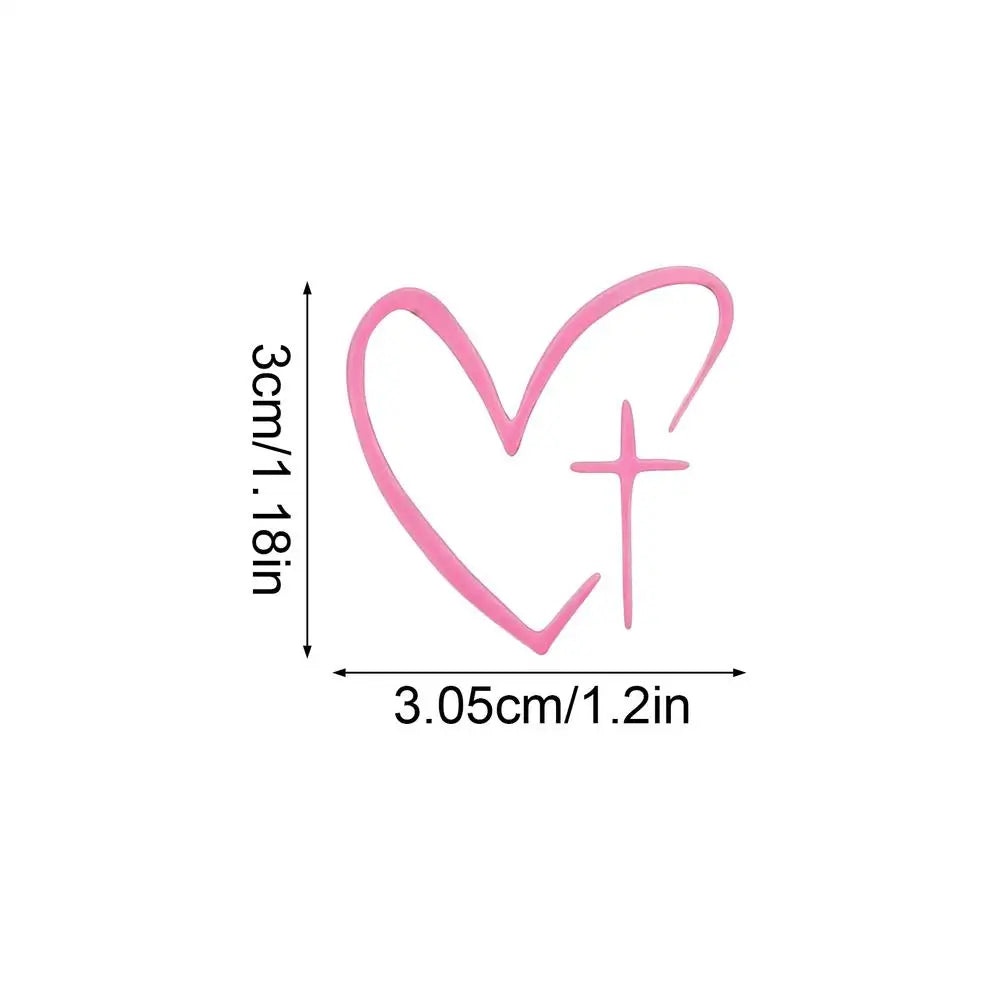 2Pcs Heart Pattern Car Mirror Stickers – Waterproof Decals Car Mirror Decal Babs Pink 2pcs