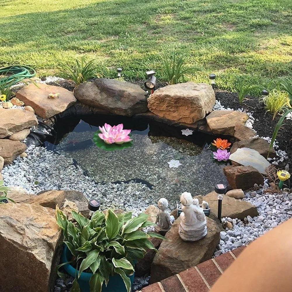 3/5Pcs Artificial Floating Foam Lotus Water Lily Pond Decor Artificial Floating Flowers Babs