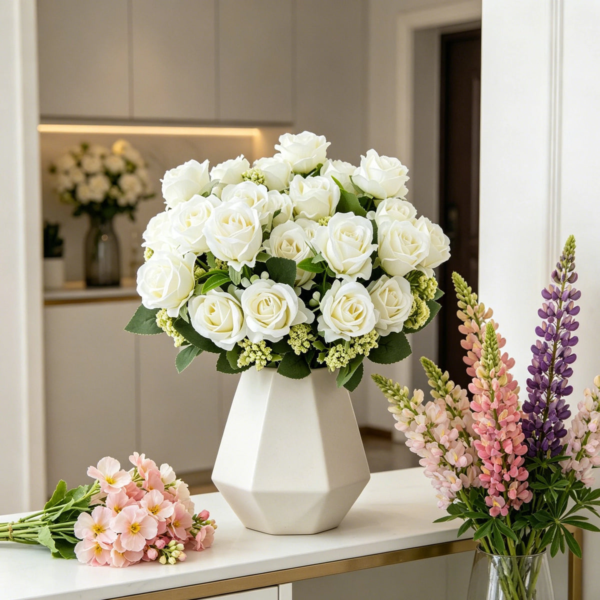 Artificial Silk Roses Bouquet for Wedding & Home Décor Artificial Silk Flowers Babs