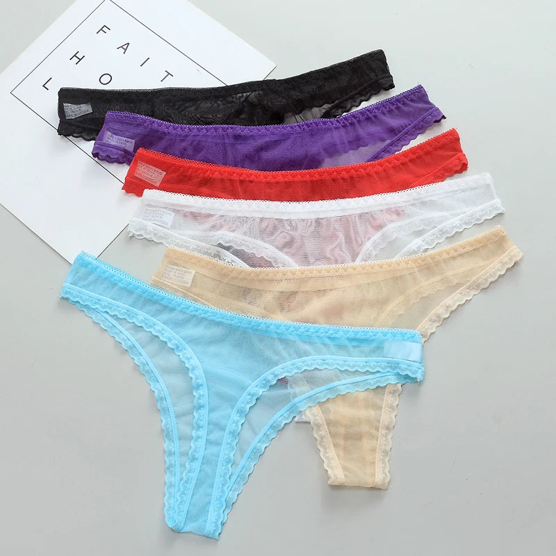 Women's Lace G-String Thong – Sheer Low-Rise Panties Lace Thong Panties Babs