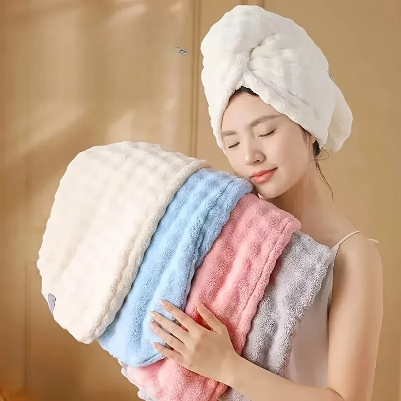 Wide-Tail Hair Towel Turban – Super Absorbent & Quick-Dry Hair Towel Turban Babs