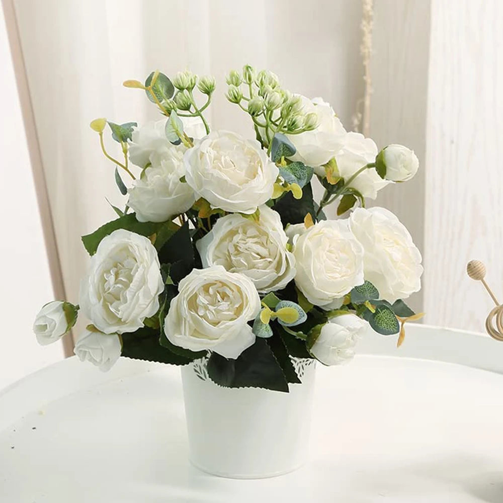 Silk Peony Artificial Flower Bouquet | UV Protection Wedding Décor Artificial Flower Bouquet Babs