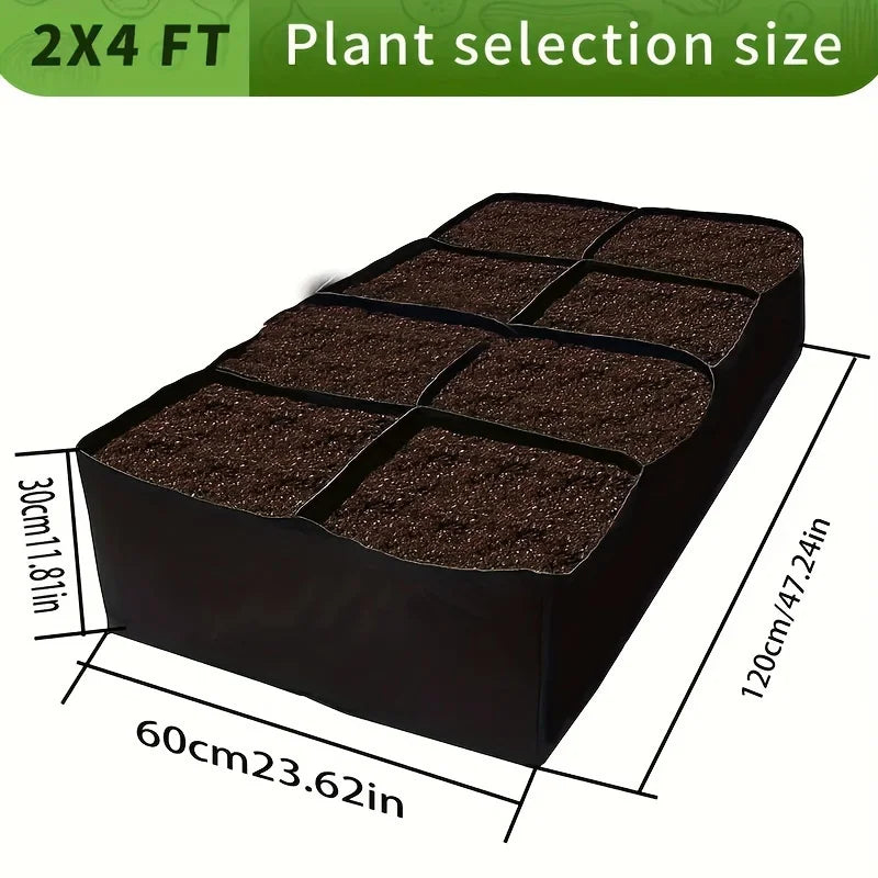 Extra Large 8-Grid Elevated Raised Garden Bed – Veggies & Flowers Raised Garden Bed Babs