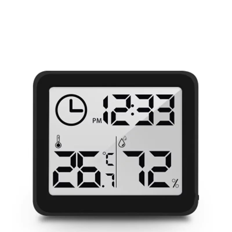 Digital Desk & Wall Clock – Time, Temperature & Humidity Digital Desk Clock Babs Black with battery