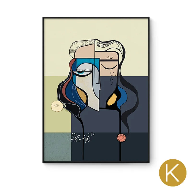 Modern Abstract Nordic Canvas Wall Art – Framed Home Decor Framed Canvas Art Babs 70X100CM K